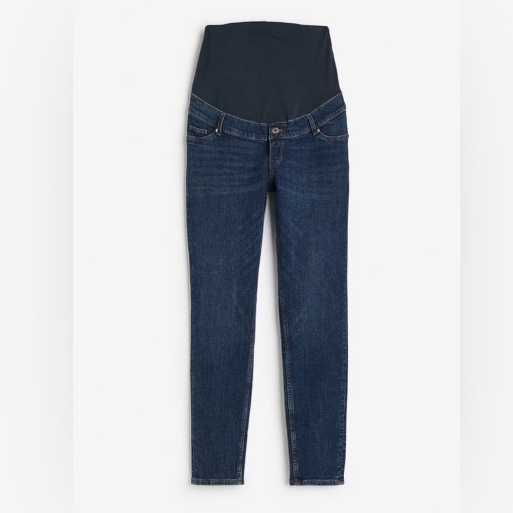 H & M | Women's Blue Mama Maternity Skinny Dark Wash Denim Jeans Size 10